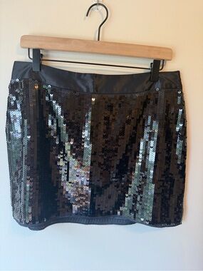 Express Design Studio Black Sequin Mini Skirt | Size 8 | NWT